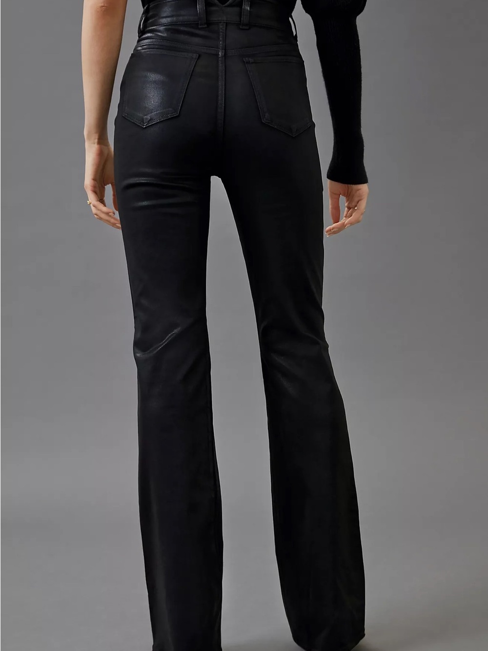 Joe's Jeans Georgia Coated Black Boot Cut Jeans 27 NWOT - Picture 5 of 12